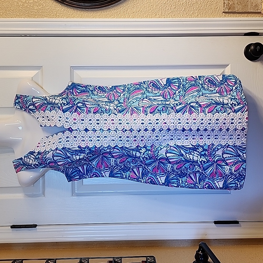 Lilly Pulitzer for Target Shift Dress My Fans Women's Size 4